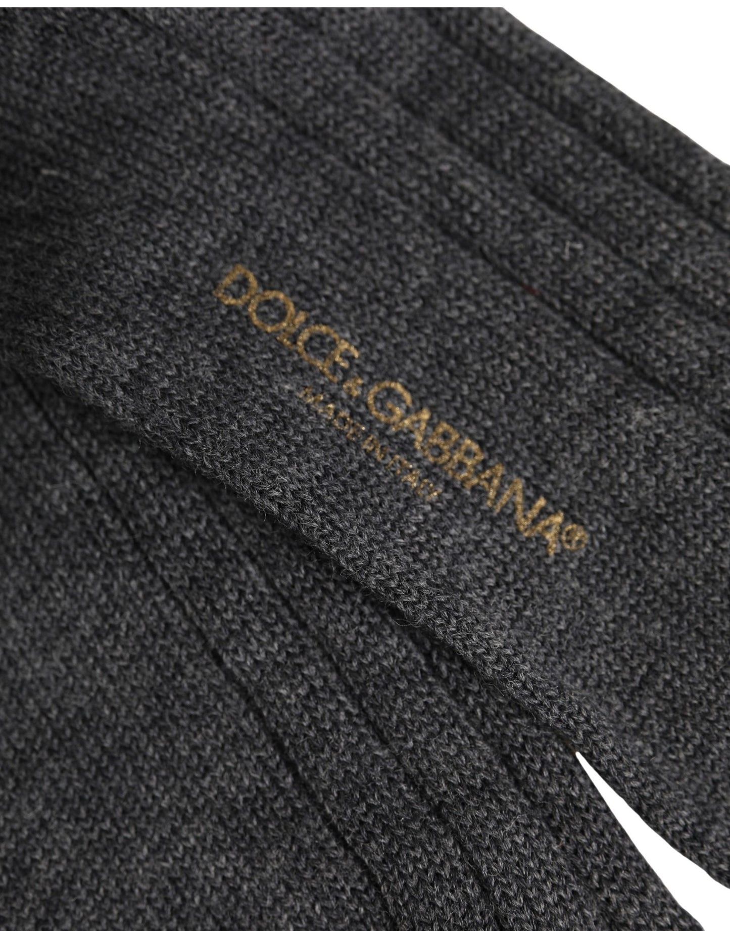 Gray Wool Blend Over The Calf Accessory Socks
