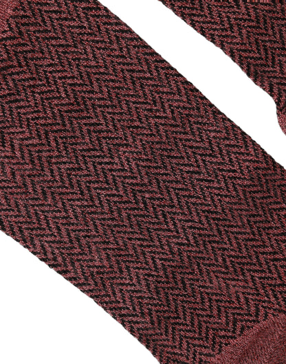 Burgundy Viscose Over The Calf Accessory Socks