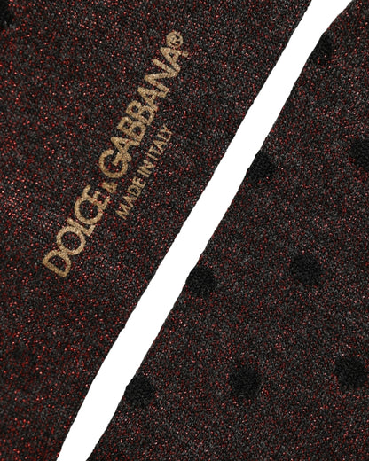Brown Polka Dot Over The Calf Accessory Socks