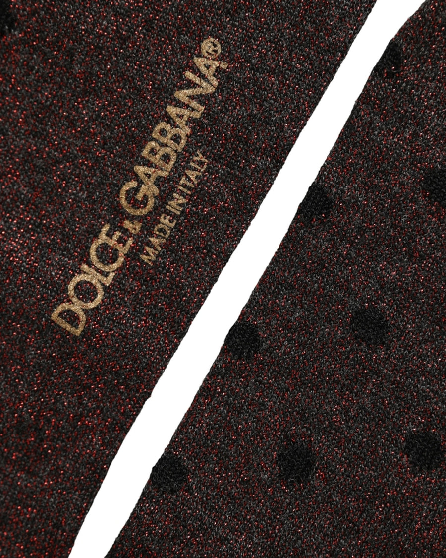 Brown Polka Dot Over The Calf Accessory Socks