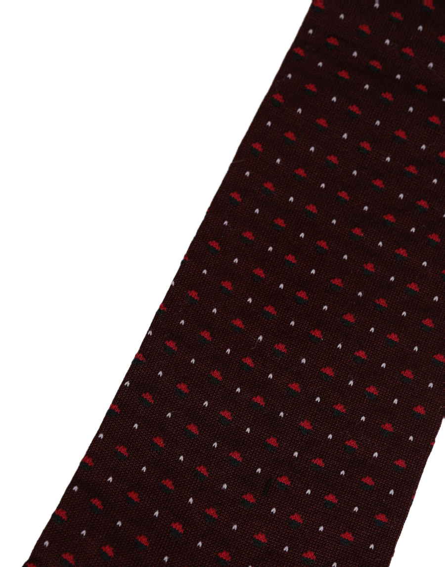 Burgundy Polka Dot Over The Calf Accessory Socks