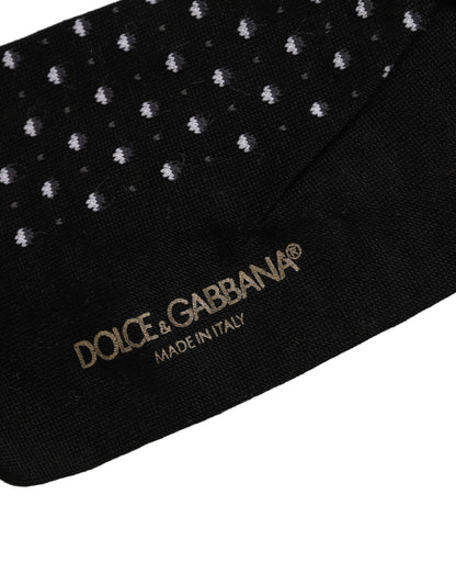 Black Polka Dot Over The Calf Accessory Socks