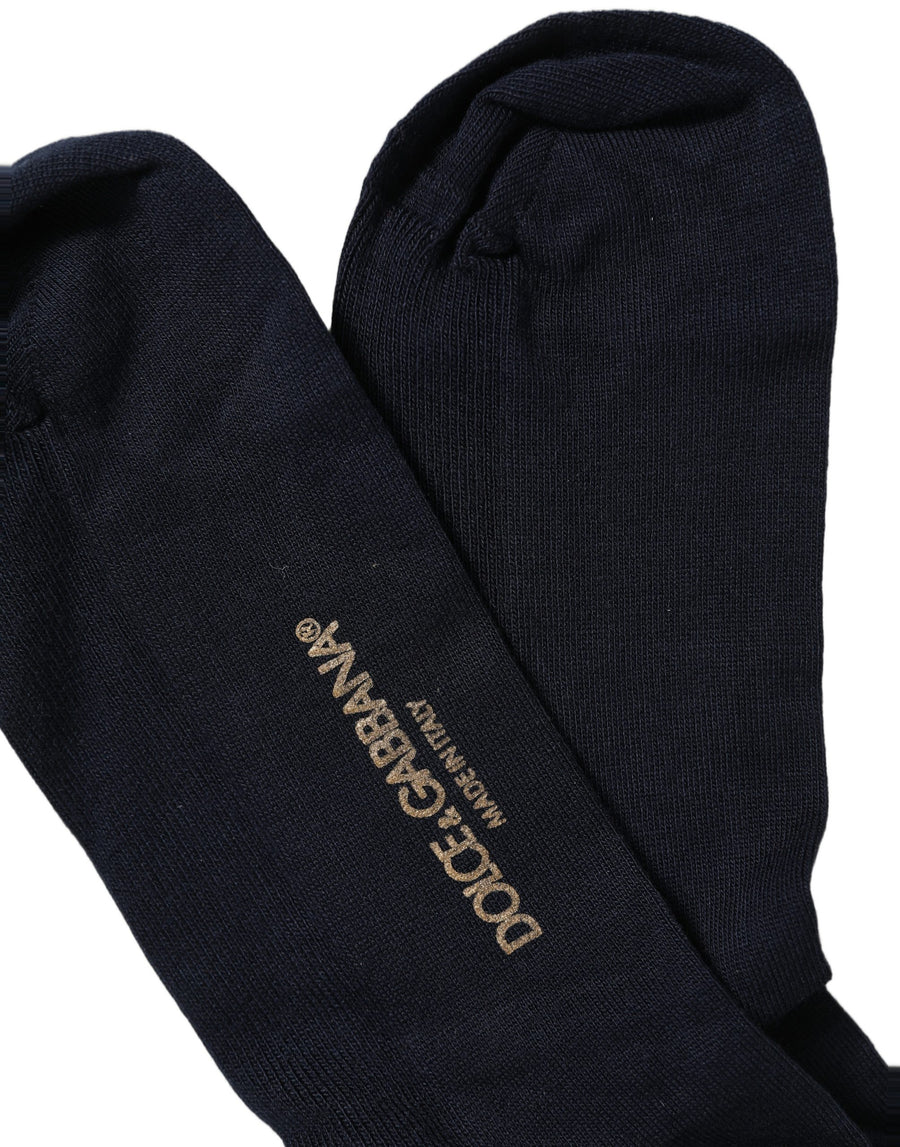 Men Dark Blue Viscose Over The Calf Accessory Socks
