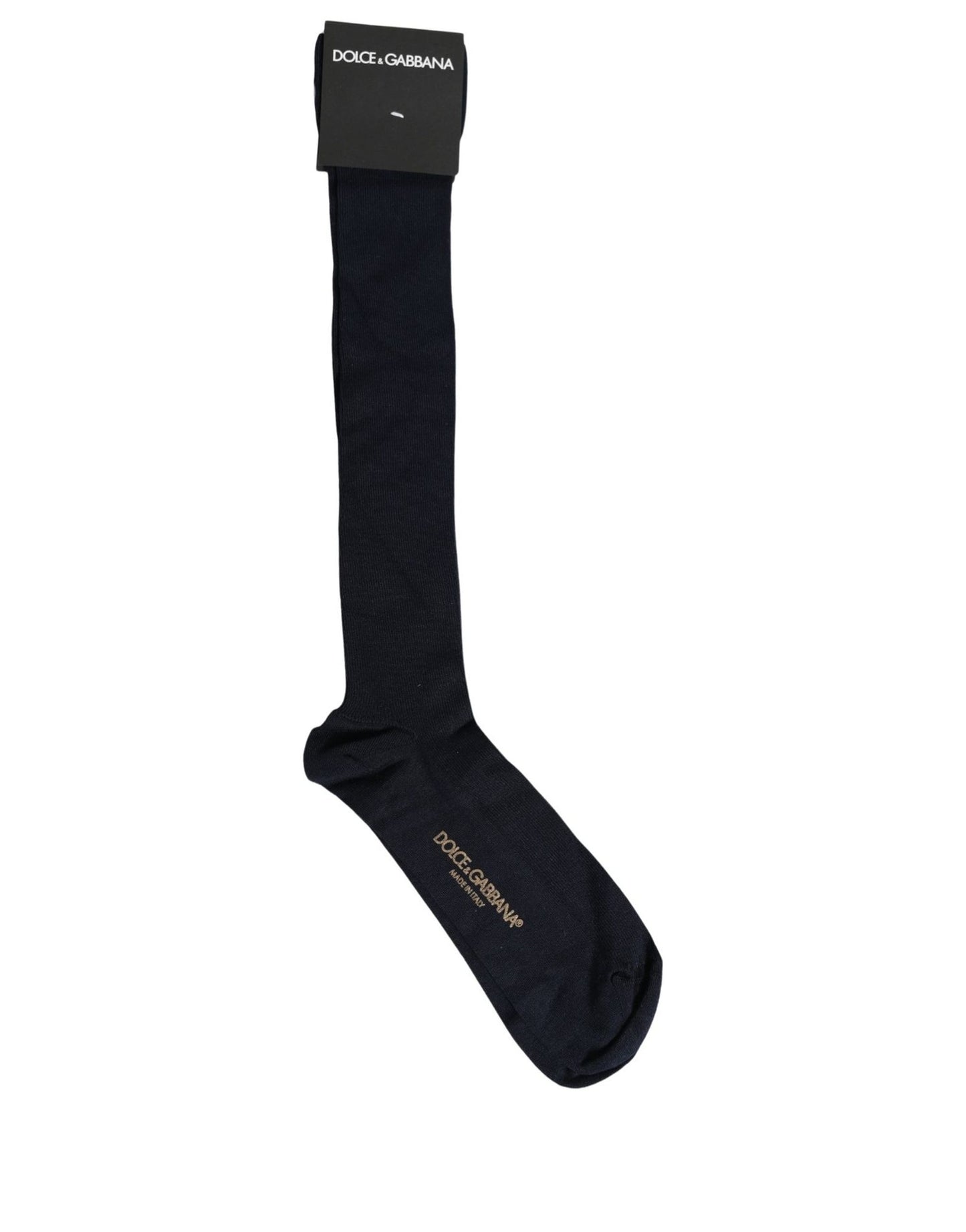 Men Dark Blue Viscose Over The Calf Accessory Socks