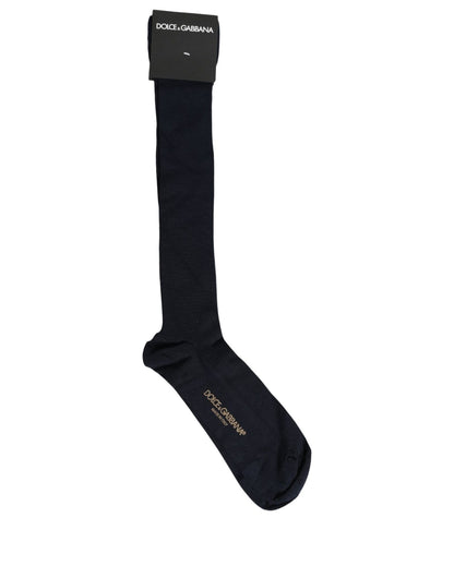 Men Dark Blue Viscose Over The Calf Accessory Socks
