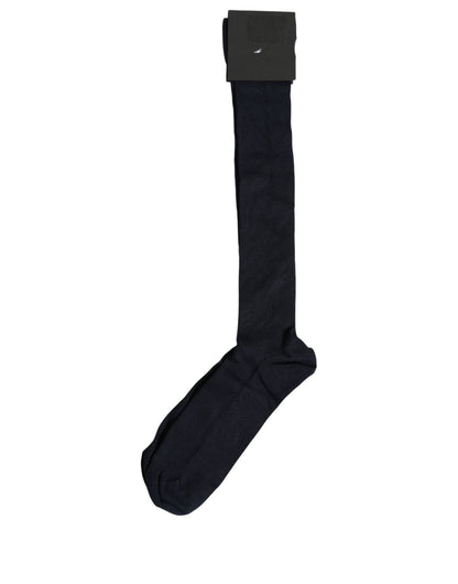 Men Dark Blue Viscose Over The Calf Accessory Socks