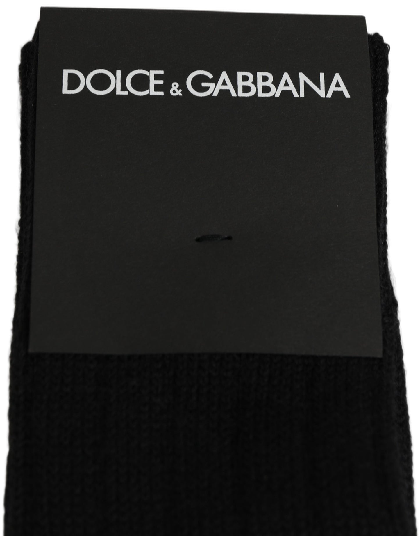 Black DG Logo Print Over The Calf Accessory Socks