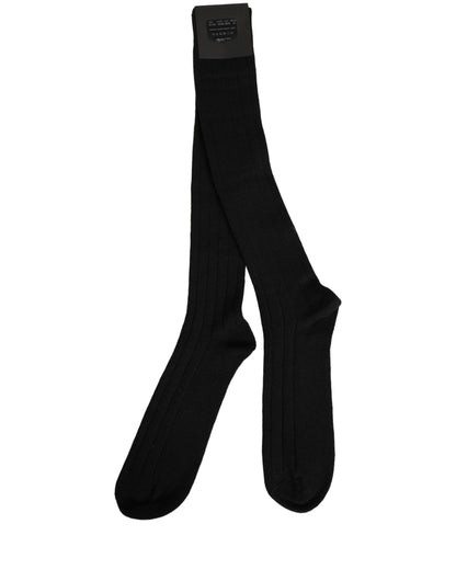 Black DG Logo Print Over The Calf Accessory Socks