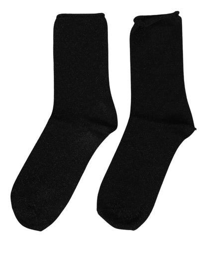 Men Black Viscose Mid Calf Accessory Socks