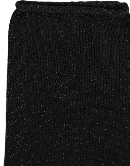 Men Black Viscose Mid Calf Accessory Socks