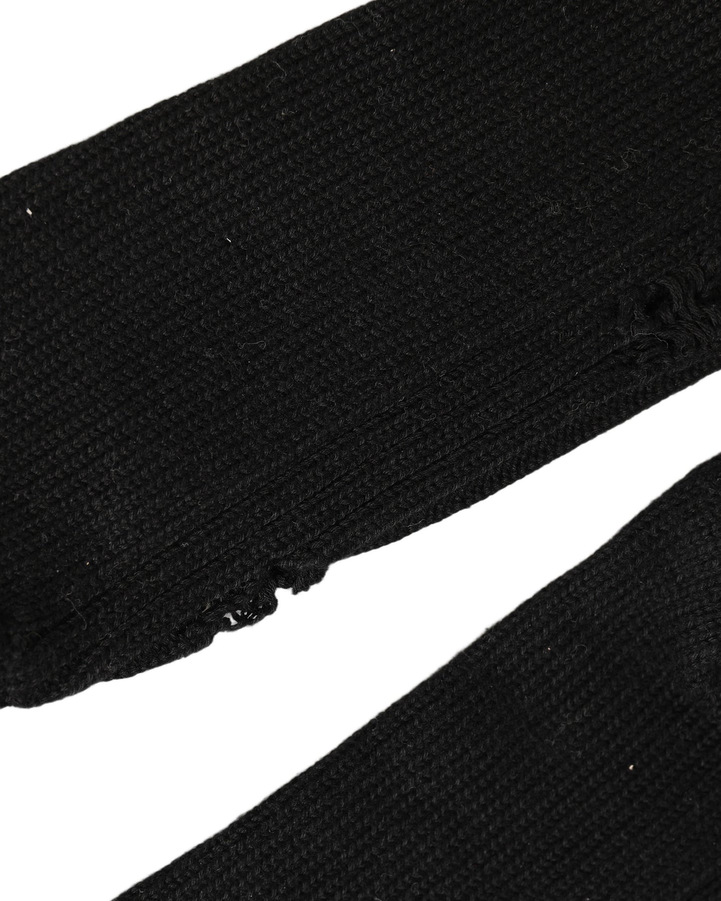 Black Cotton Distressed Mid Calf Accessory Socks
