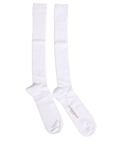 Men White Viscose Over The Calf Accessory Socks