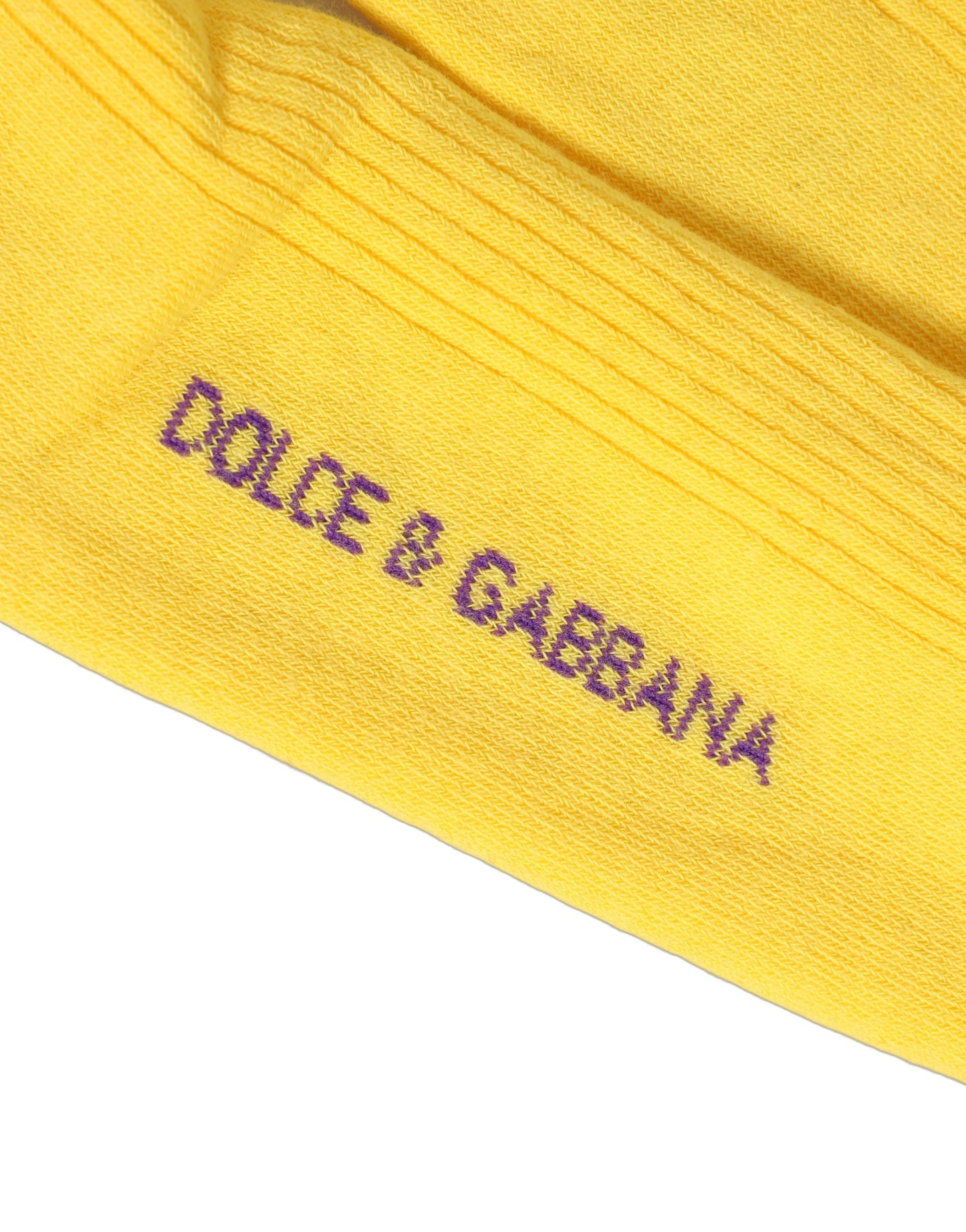 Men Yellow DG Logo Over Calf Accessory Socks