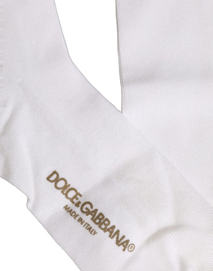 Men White Viscose Over The Calf Accessory Socks