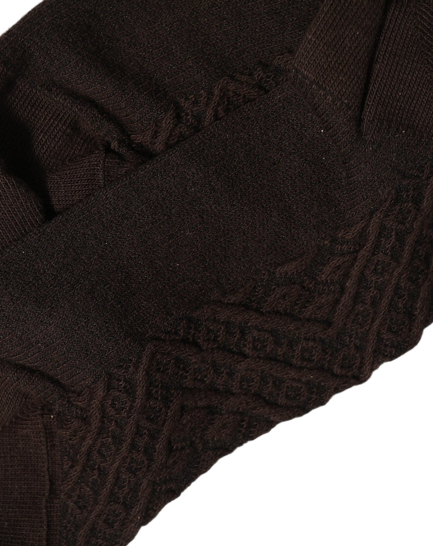 Dark Brown Cotton Knit Knee High Accessory One Size Socks