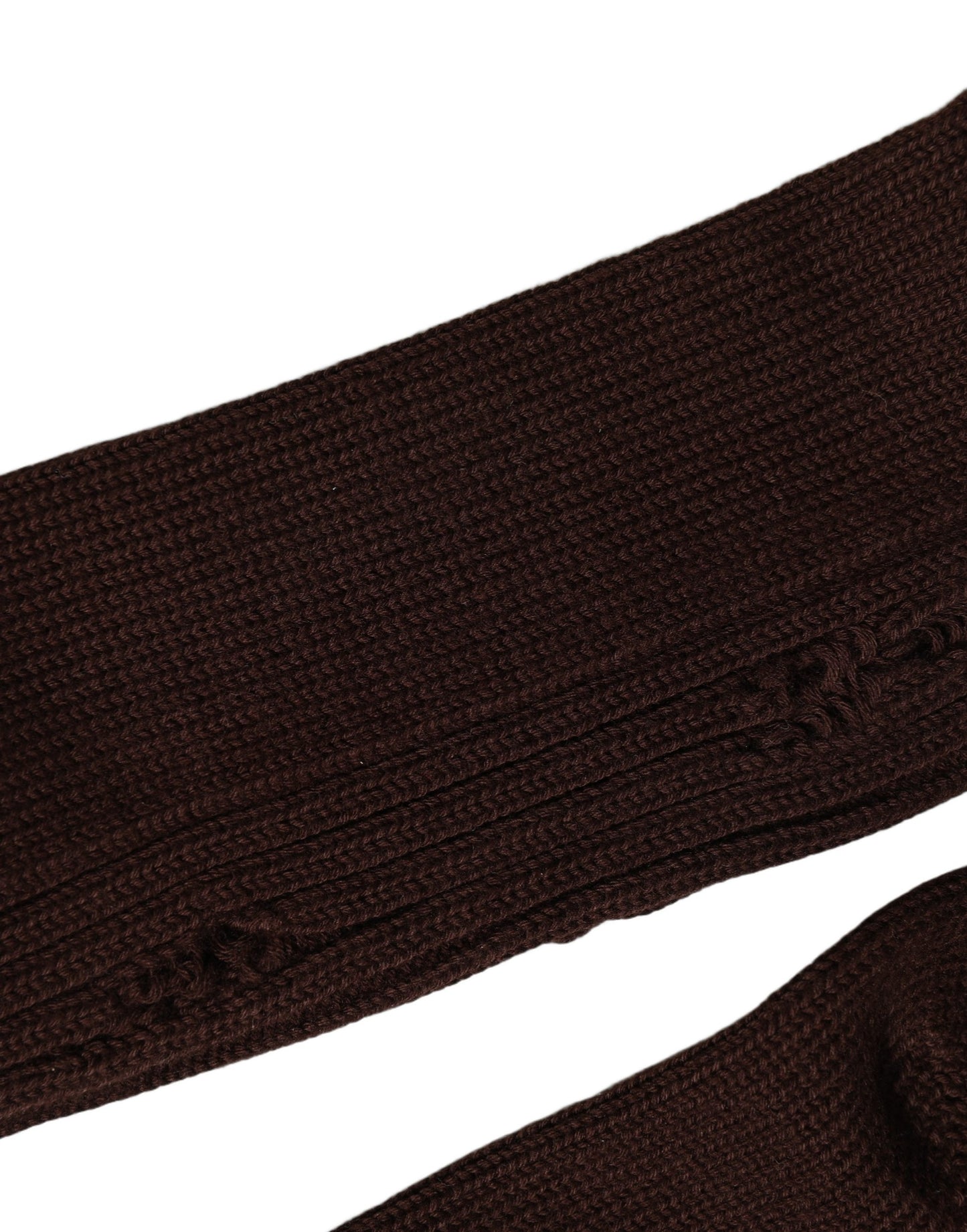 Dark Brown Cotton Distressed Mid Calf Accessory Socks