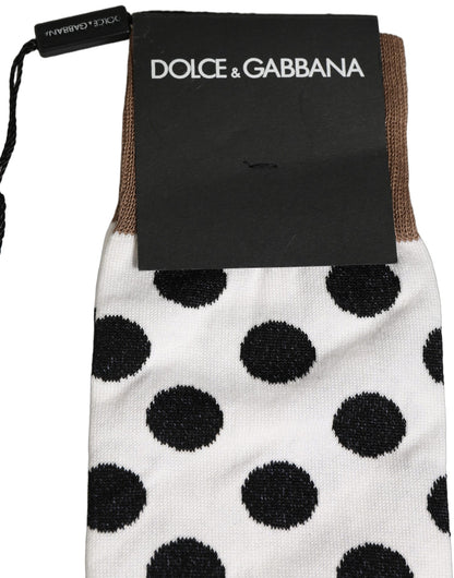 White Polka Dot Over The Calf Accessory Socks