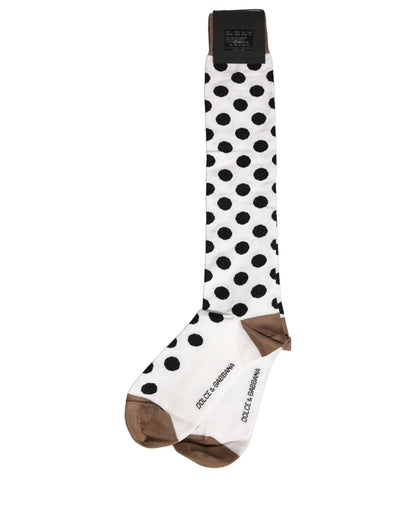 White Polka Dot Over The Calf Accessory Socks