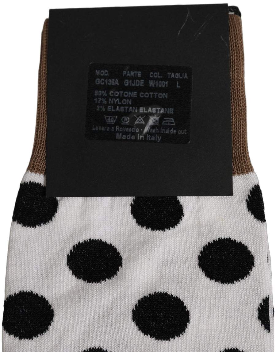 White Polka Dot Over The Calf Accessory Socks