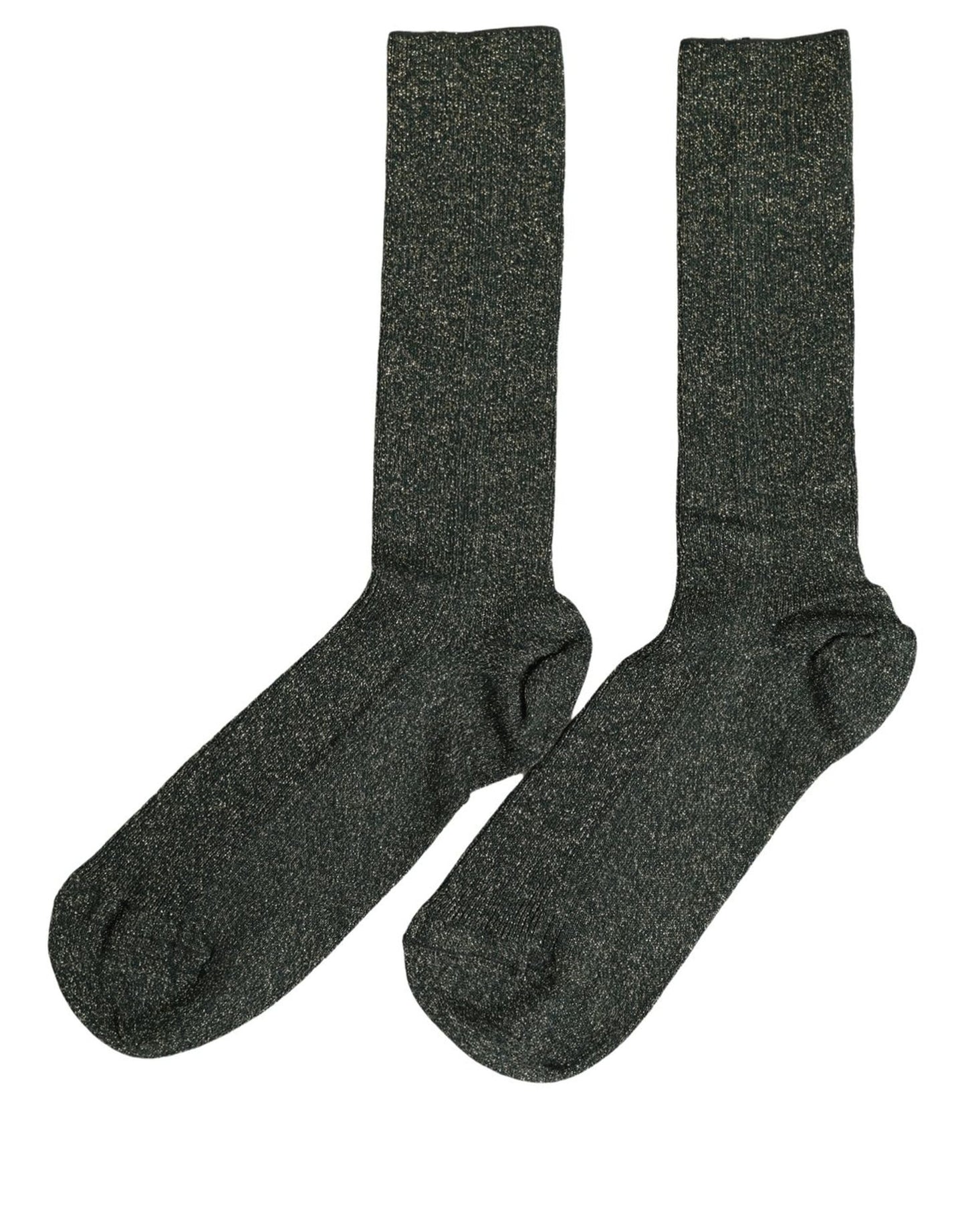 Dark Green Viscose Logo Mid Calf Accessory Socks
