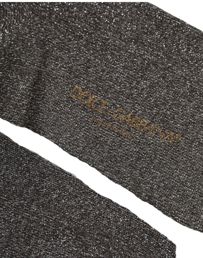 Dark Gray Viscose Logo Mid Calf Accessory Socks
