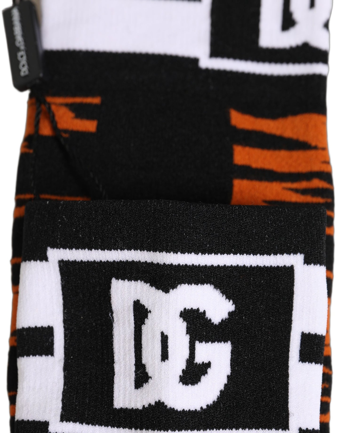 Orange Black Tiger Stripe Knee High Accessory Socks