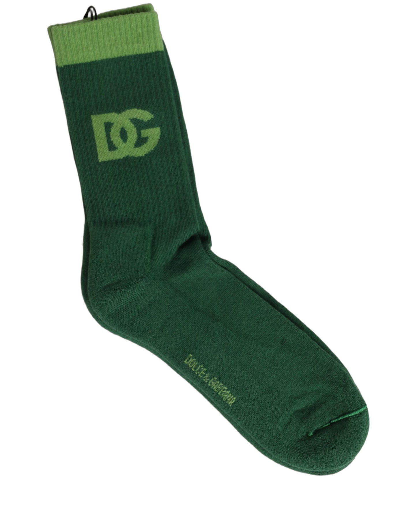 Green DG Logo Nylon Mid Calf Accessory Socks