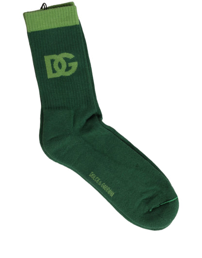 Green DG Logo Nylon Mid Calf Accessory Socks