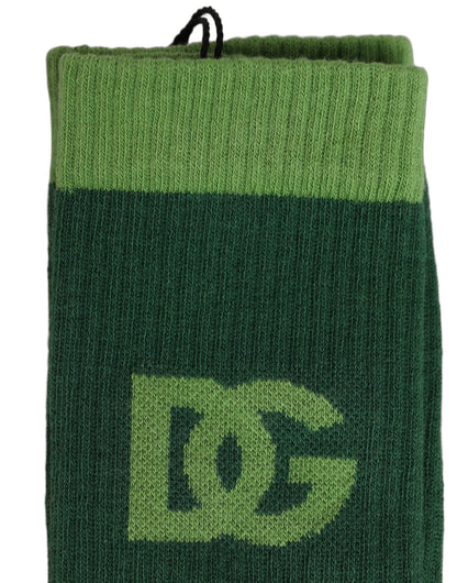 Green DG Logo Nylon Mid Calf Accessory Socks