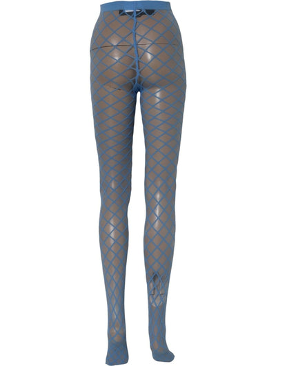 Light Blue Nylon Fishnet Pantyhose Stockings Socks