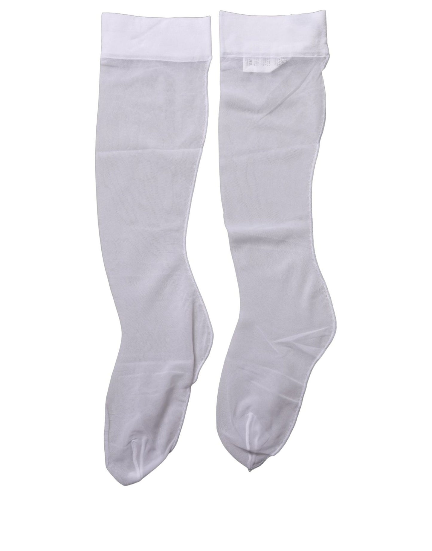 White Knee High Sheer Nylon Accessory Socks