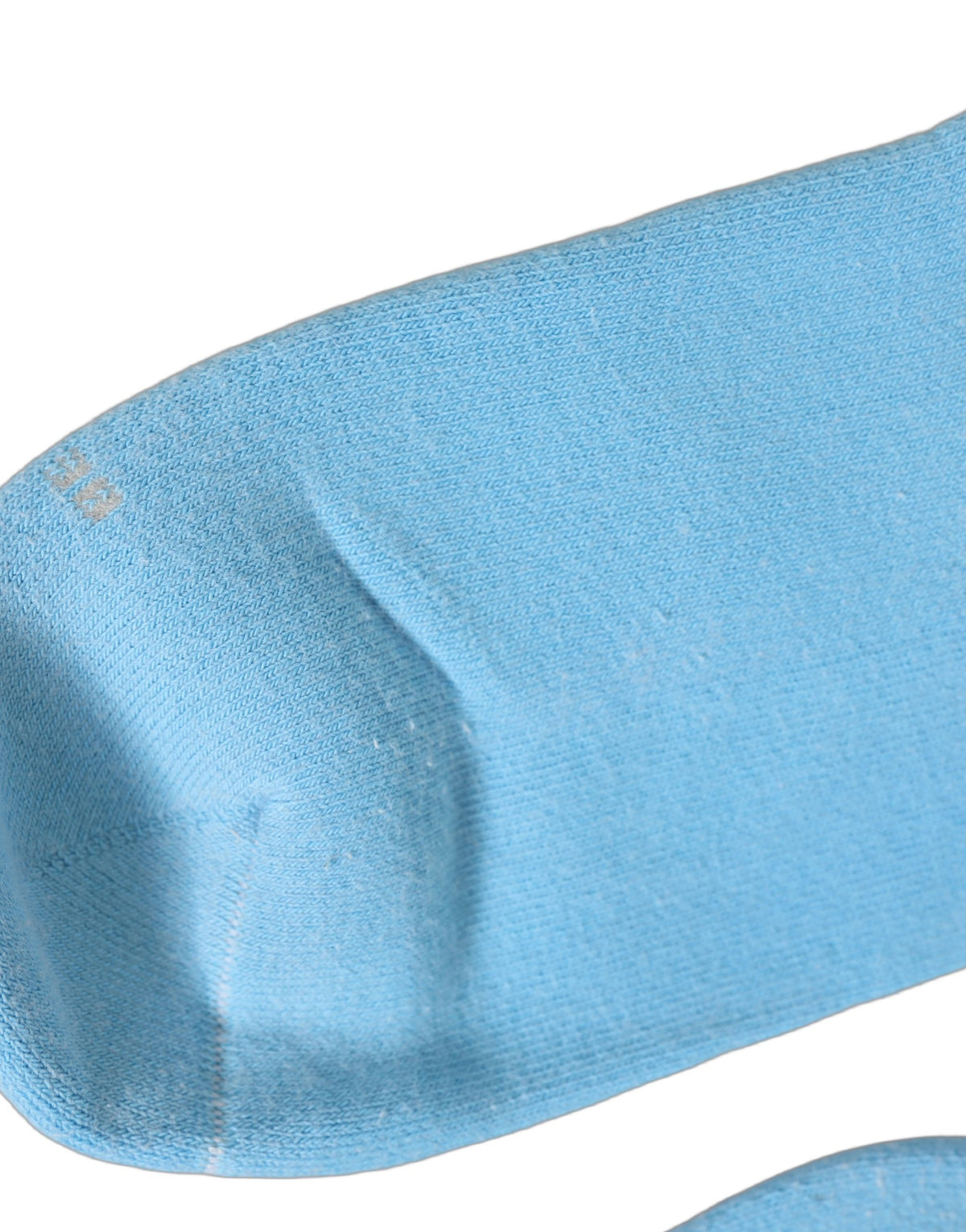 Light Blue Cotton Ribbed Mid Calf Accessory Socks
