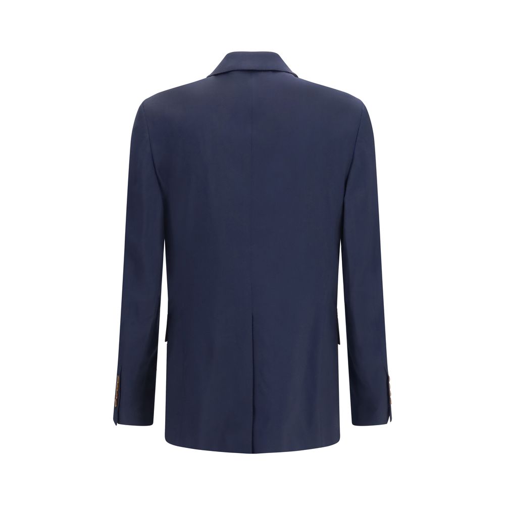 Blue Wool Oves Aries Full-Length Jacket