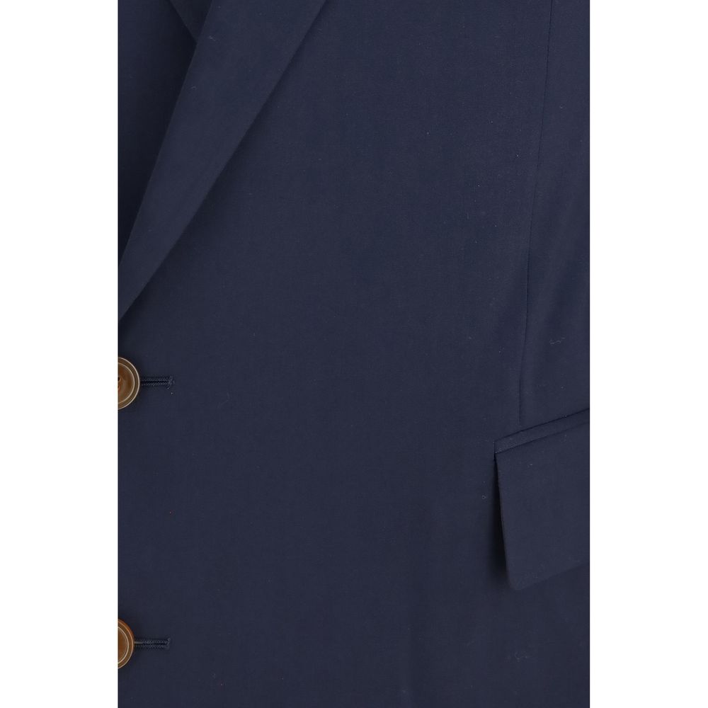 Blue Wool Oves Aries Full-Length Jacket