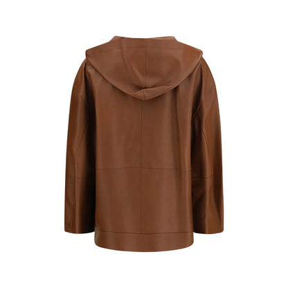 Brown Lamb Ovis Aries Leather Jacket