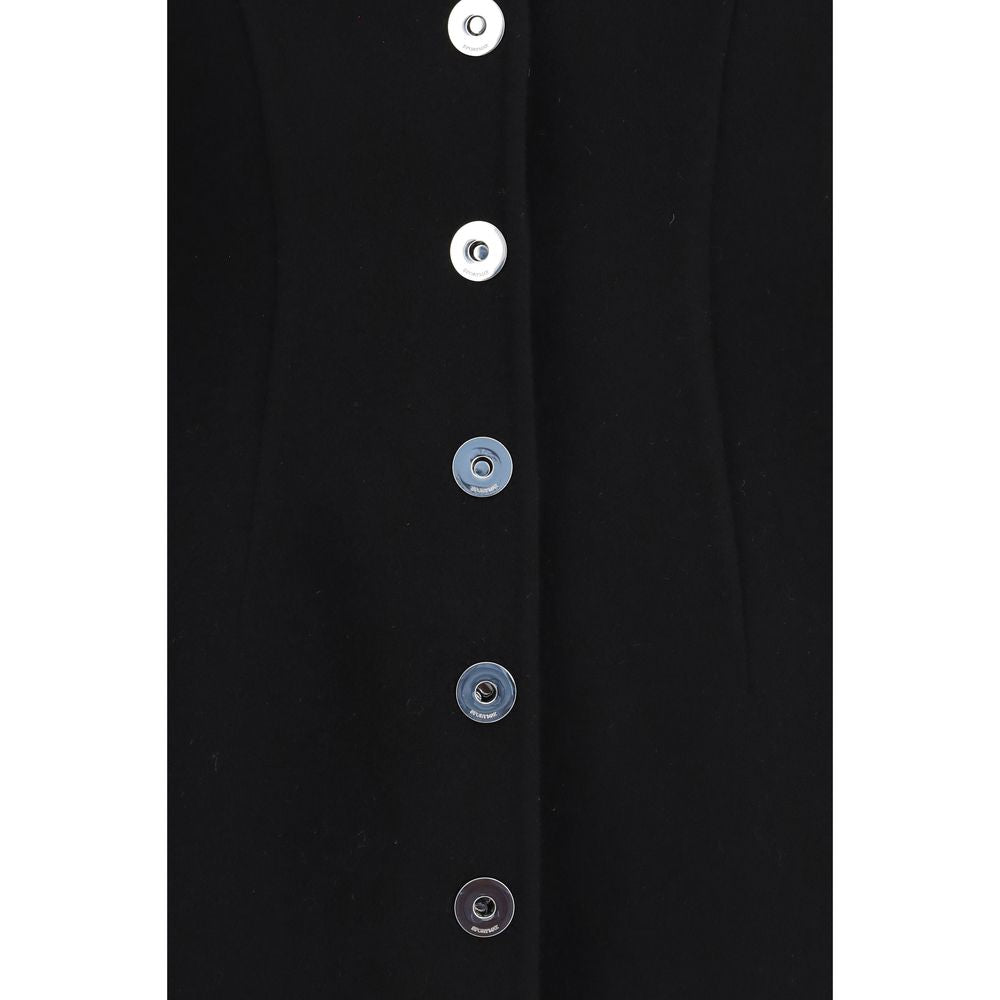 Black Wool Oves Aries Coat