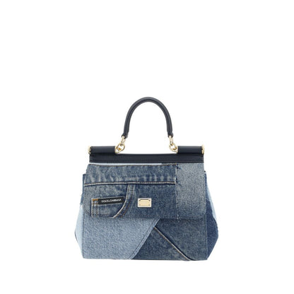 Blue Cotton Handbag