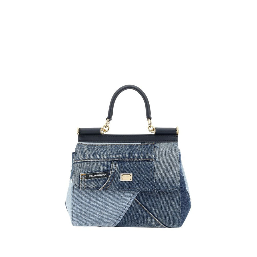 Blue Cotton Handbag
