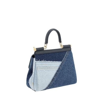 Blue Cotton Handbag