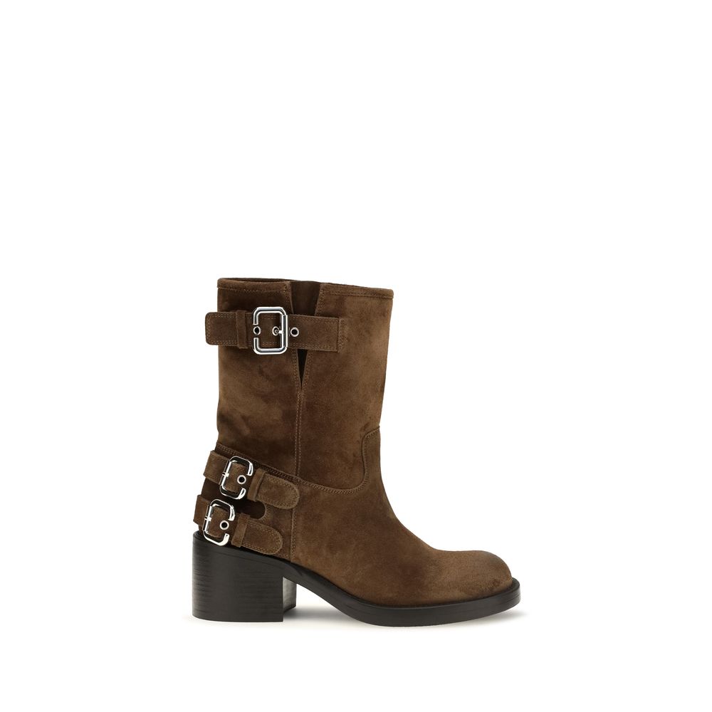 Brown Calf Leather Bos Taurus Ankle Boots