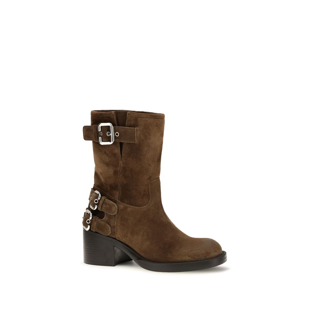 Brown Calf Leather Bos Taurus Ankle Boots