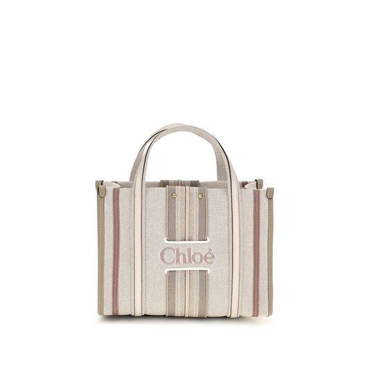 Beige Cotton Shoulder Bag