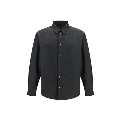 Black Polyester Pattern Shirt