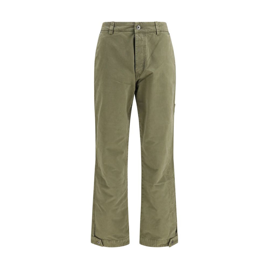 Bicolor Cotton Casual Pants