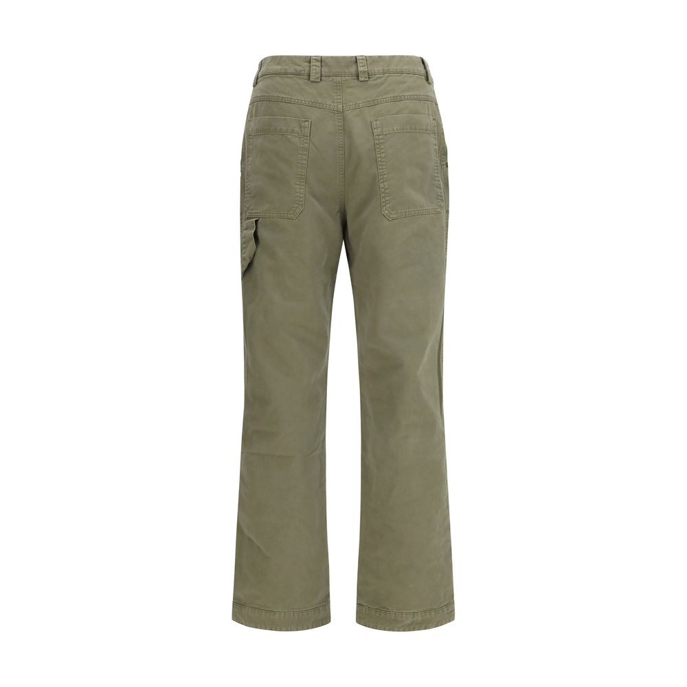 Bicolor Cotton Casual Pants