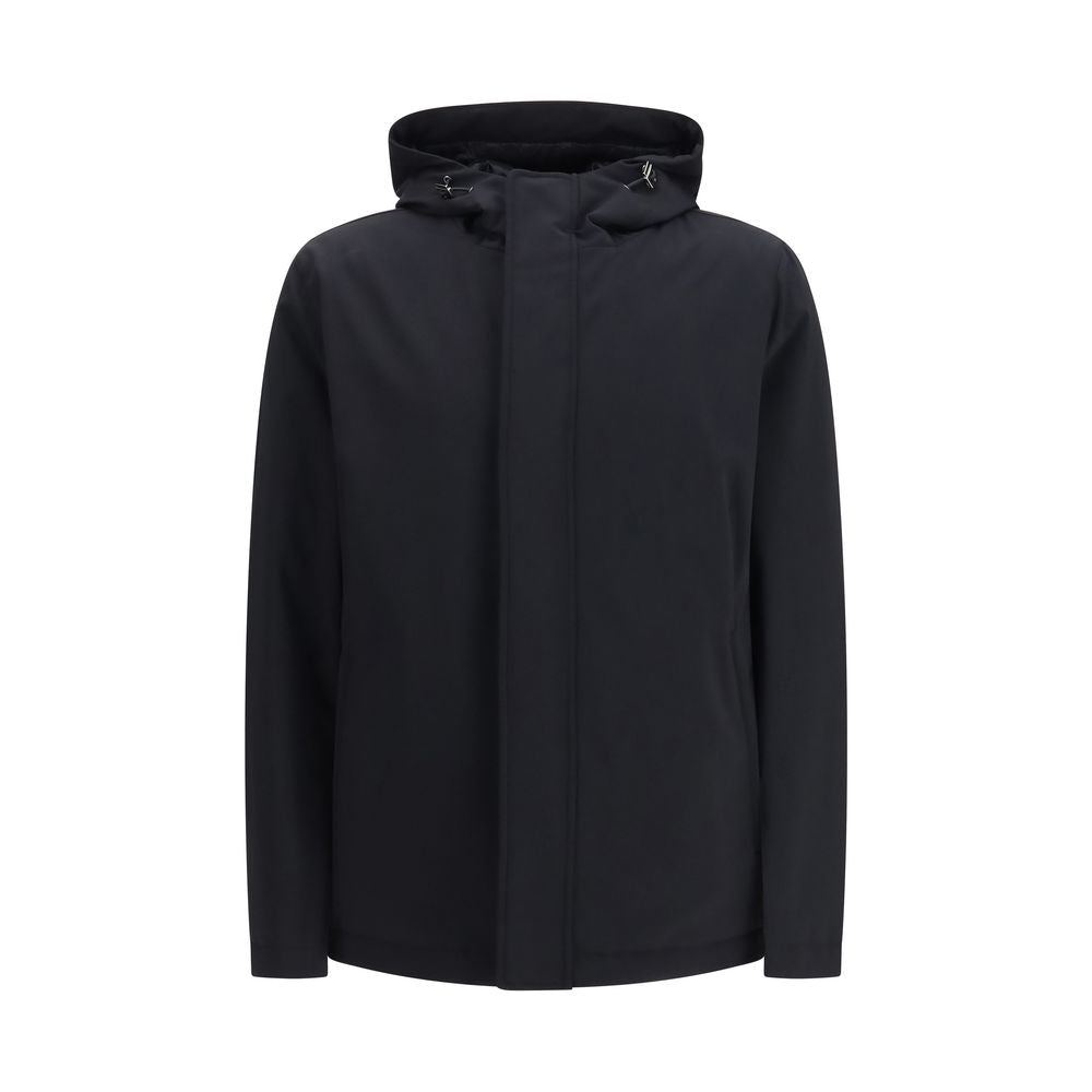 Black Polyester Shell Jacket