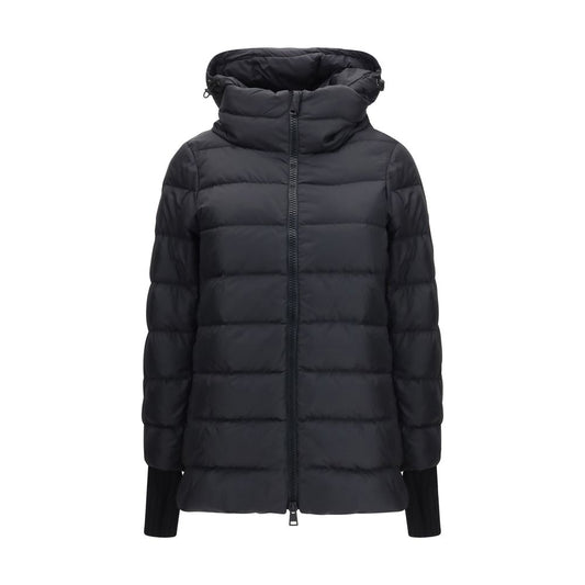 Black Polyester Full-Length Jacket