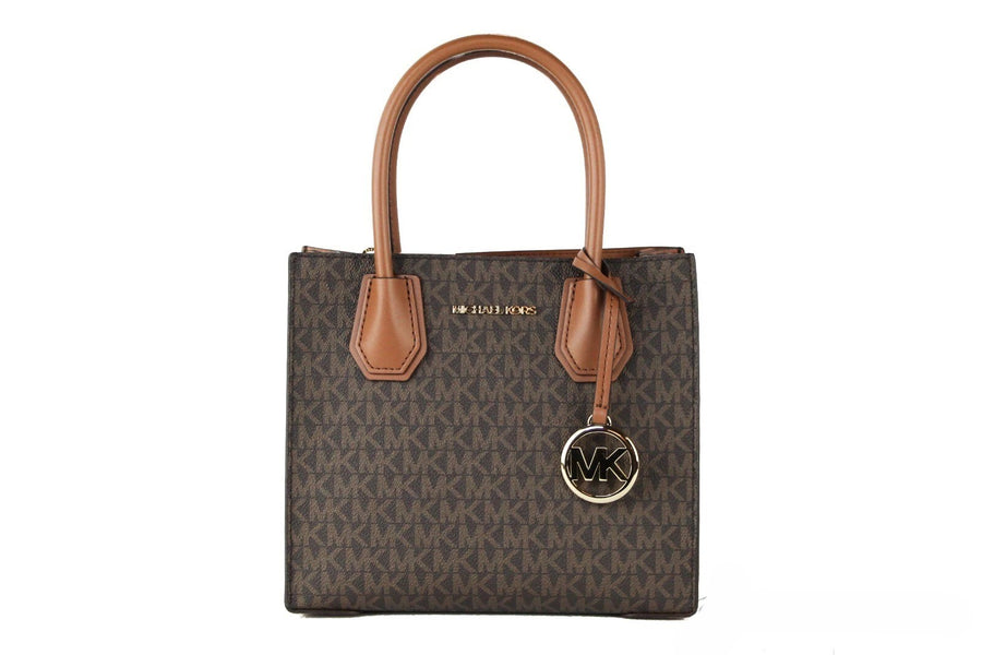 MICHAEL KORS Mercer 35S1GM9M2B Medium Logo And Leather Accordion Crossbody Bag In Brown