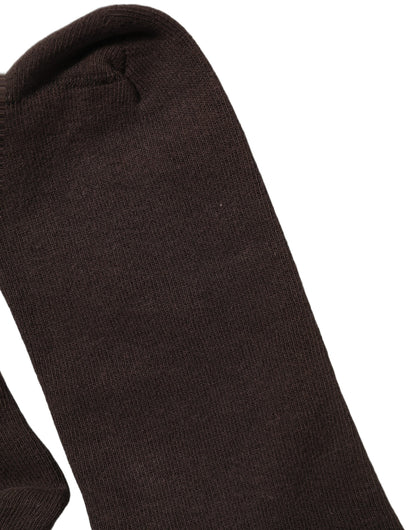 Dark Brown Cotton Over The Calf Accessory Socks