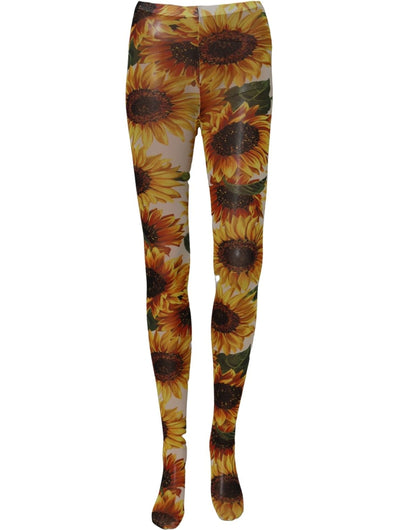 Multicolor Floral Nylon Tights Stockings Socks